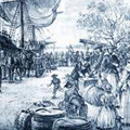 Select to view rendering of 17th Century Jamestown River landing